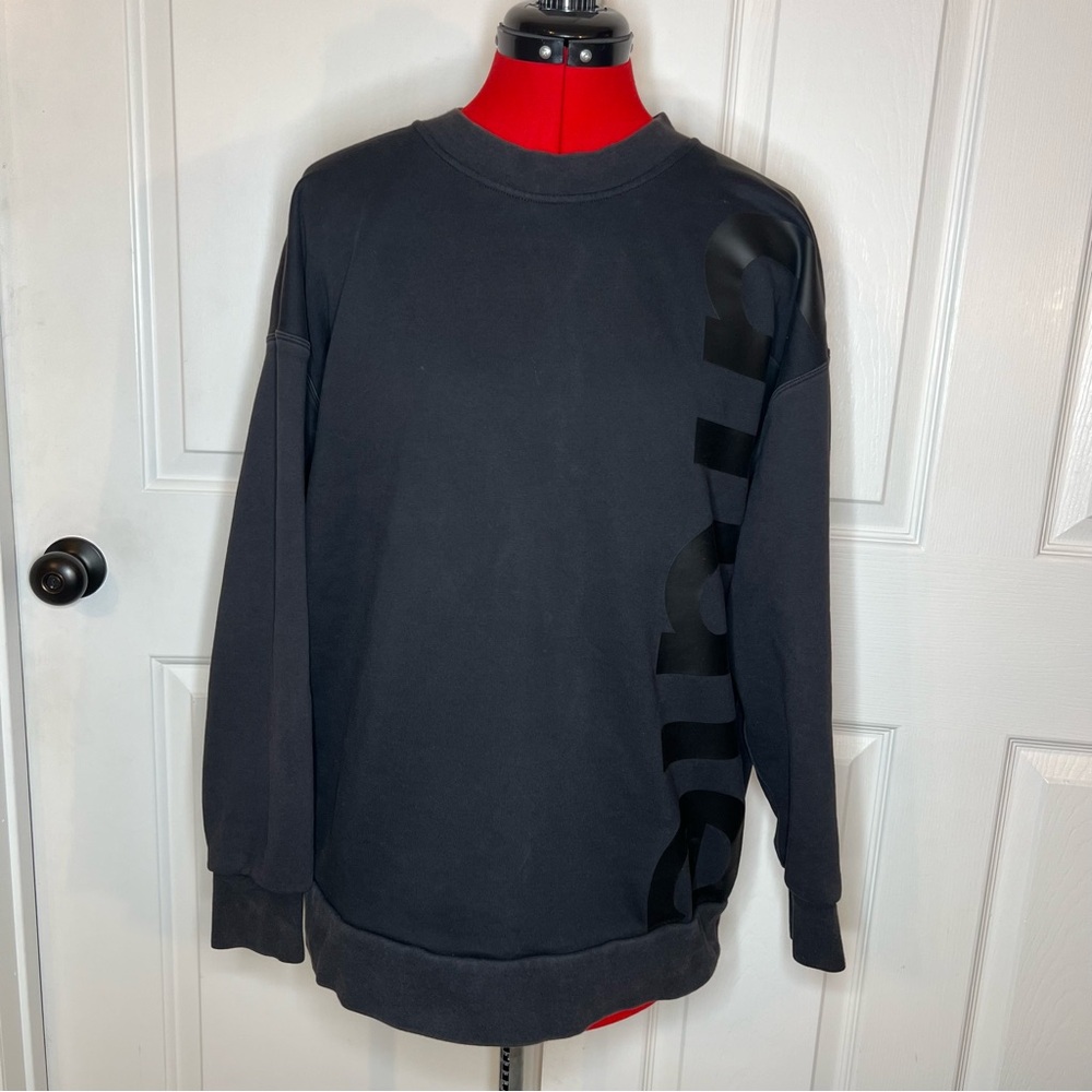 Lululemon Perfectly Oversized Crew Logo Sweatshirt Black Size 8 - Med ?
